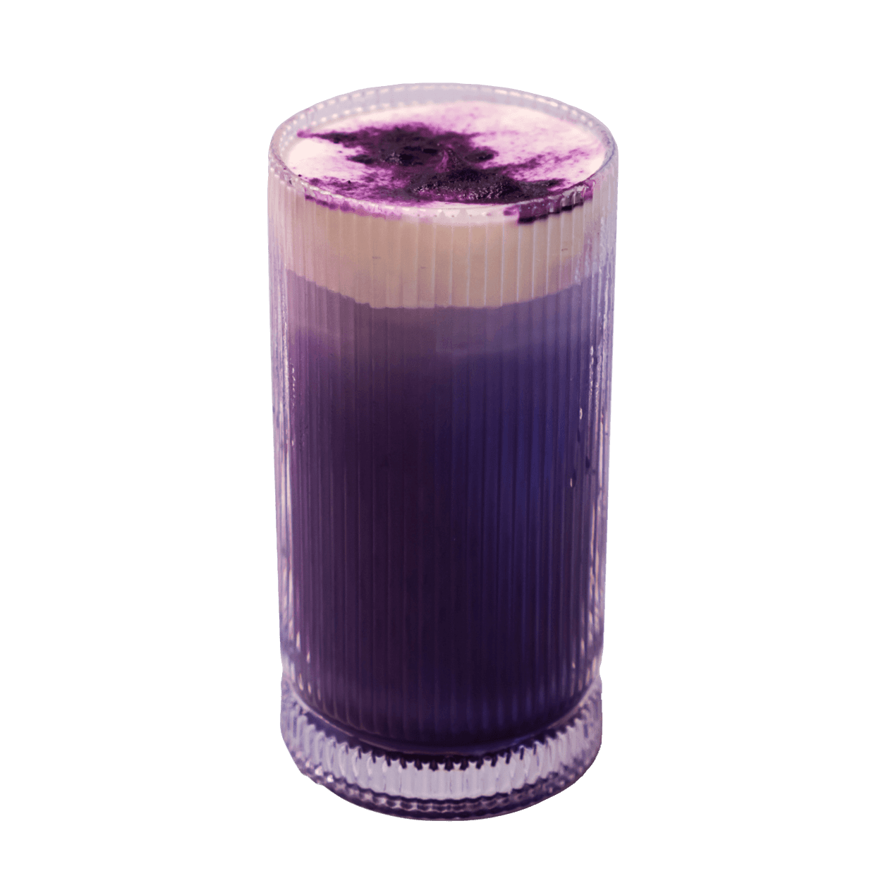 ube sea salt foam latte