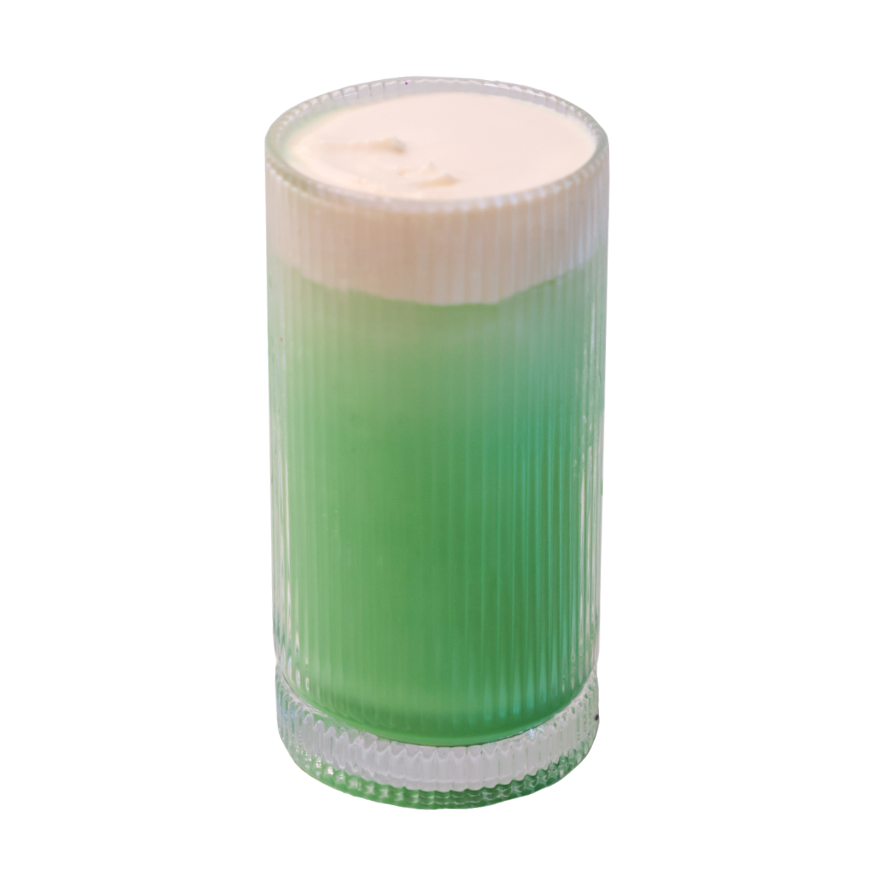 pandan sea salt foam latte